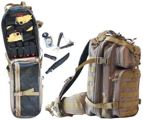 G. Outdoors Products Tactical Loaded Bugout Backpack Tan GPS-T1611LTB