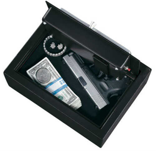 Drawer Safe With Electronic Lock 13-13/16"W X 3-3/4"D X 4-3/8"H - California DOJ Approved - 2 Live Action Steel Locking