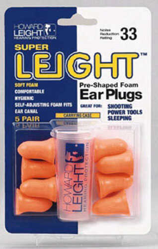 Howard Leight Industries Super Uncorded Disposable Earplugs NRR 33 - 100 Pair a Point-Of-Purchase Tub Display