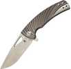 Kizer Kyre 3.375" Flipper - Blue Textured Ti - Satin Plain