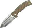 Proelia TX010 Folder 4in Silver Tanto Blade Brown/Blue G-10