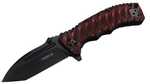 Proelia TX011 Folder 3.36 in Black Tanto Blade Red/Black G-10