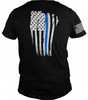 Printed Kicks Thin Blue Line Bttl Flg Men's Tshirt Black Large