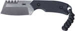 CRKT 4036 Razel Compact 2.32" Fixed Plain/Top Veff Serrations Brushed Stonewashed D2 Steel Blade/Black G10 Handle Includ