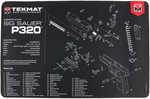 TekMat TEKR17SIGP320 Black/White Rubber 17" Long 11" X 17" Sig P320 Parts Diagram Illustration