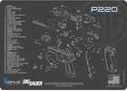 Cerus Gear Sig 220 Handgun ScheMatic Cleaning Mat 12x17 Grey