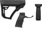 Collapsible Buttstock Pistol Grip & Vertical Foregrip Combo Blk