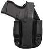 Hybrid IWB Kydex Holster For S&W Shield 9mm & 40mm Black Ambidextrous