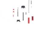 Polymer 80 Complete Slide Parts Kit - Black/Red