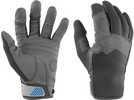 Mustang Traction Closed Finger Gloves - Grey/Blue - Large