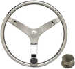 Uflex - V46 - 13.5" Stainless Steel Steering Wheel W/speed Knob &amp; Chrome Nut