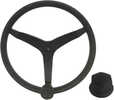 Uflex - V46 - 13.5" Stainless Steel Steering Wheel With Speed Knob &amp; Chrome Nut - Black
