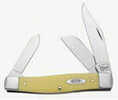 Case 4 1/4"-3 Blade Yellow Handle Knife