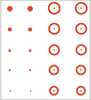 Gunstar Chubbie Target Reticle Set Orange Model: 1402701