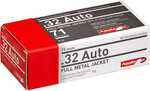 Aguila Pistol Ammo 32 ACP 71 gr. FMJ 50 rd. Model: 1E322110