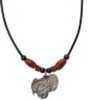 Little D Full Strut Turkey Pendant Necklace W/Brown Horn 20" 7/8"X5/8"