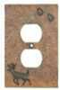 Bsc Deer W/tracks Outlet Cover - Single 3.25"X5"