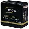 Link to 6.5mm .264 Diameter 140 Grain Speer Gold Dot Rifle Bullets 50 Count Product Overview  now offers the Speer 6.5mm .264 Diameter 140 Grain Speer Gold Dot Rifle Bullets in a convenient 50 count. The .264 140 Grain Gold Dot is an excellent self- defense bullet that will perform when you need it most. heir exclusive manufacturing process bonds the uniform jacket to the core one atom at a time and ensuring proper expansion and nearly 100 percent weight retention. The result is superb accuracy and imme