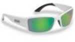 Flying Fisherman Sunglasses Polaroid-Razor Matte White/Green Mirror Model: 7717WAG