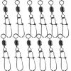 O&H Black Crane Swivels 5/0 Snap 12Pk