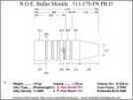 Bullet Mold 2 Cavity Aluminum .311 caliber Plain Base 179gr with Flat nose profile type. Our improved version