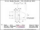 Bullet Mold 3 Cavity Aluminum .358 caliber Gas Check 128gr with Round Nose profile type. The classic