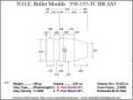 Bullet Mold 5 Cavity Aluminum .358 caliber Bevel Base 155gr with Truncated Cone profile type. heavy