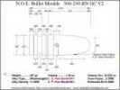 Bullet Mold 5 Cavity Aluminum .360 caliber Gas Check 249gr with Round Nose profile type. Designed for the 35 Re