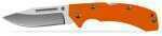 Accusharp 712C Lockback 3" Folding Plain Stainless Steel Blade Orange Handle