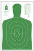 Action Target B-27E Economy Green Silhoutte Cut Off Below Ring 7 23"x35" 100 Per Box B-27EGREEN-100