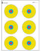 Action Target PR-BE6 High Visibility Fluorescent 6 Bull's-EyeTarget Black/Red/Yellow 17.5"x23" 100 Per Box PR-BE6-100