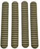 B5 Systems Rail Covers 4 Pack Fits M-LOK Rails Matte Olive Drab Green