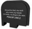 Bastion Slide Back Plate Psalm 144:1 Black and White Fits Glock 43 BASGL-043-BW-PSM144