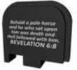 Bastion Slide Back Plate Revelation 6:8 Black and White Fits Glock 43 BASGL-043-BW-REVL68