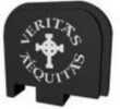 Bastion Slide Back Plate Veritas Aequitas Black and White Fits Glock 43 BASGL-043-BW-VRITAS