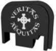 Bastion Slide Back Plate Veritas Aequitas Black and White Fits All for Glock Except 42 & 43 BASGL-SLD-BW-VRITAS