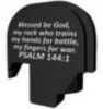 Bastion Slide Back Plate Psalm 144:1 Black and White Fits S&W M&P Shield 9/40 BASMPS-SLD-BW-PSM144