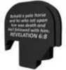 Bastion Slide Back Plate Revelation 6:8 Black and White Fits S&W M&P Shield 9/40 BASMPS-SLD-BW-REVL68