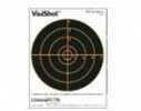 Champion Traps And Targets Visishot 8" Bulls - 10 Pack 8.5"X11" Bright Orange circles Appear From Shots On bla