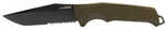 S.O.G SOG17120357 Trident FX 4.20" Fixed Tanto Plain TiNi 4116 SS Blade/OD Green Textured Grn Handle