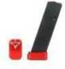 Taran Tactical Innovation Firepower Base Pad Red Finish Fits 9MM & 40 S&W Full Size Magazines +5/6 Includes Extended Mag