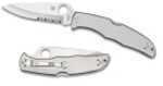 Spyderco C10PS Endura 4 3.85" Folding Plain Satin Vg-10 SS Blade/Satin Stainless Steel Handle Includes Pocket Clip