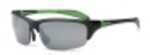 Black/Lime Green Blade Polycarbonate Silver Mirror Lens 10+