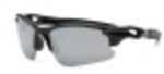 Real Kids Black Sweep Polycarbonate Wht Blue Mirror Lens 7+