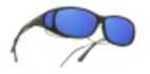 Cocoons Mini Slim Sunglasses Black Frame Blue Mirror Lens MS