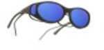 Cocoons Fitovers Polarized Stream Line Sm Blk Frame Blu Lens