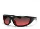 Bobster Charger Ansi Z87 Sunglass-Black Frame/Rose Lenses