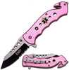 Tac Force Pink 4.5in EMT Rescue Folder With Aluminum Handle