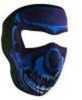 ZANheadgear Neoprene Full Mask - Blue Chrome Skull Md: WNFM024