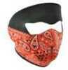 ZANheadgear Neoprene Full Mask - Red Paisley Bandanna Md: WNFM053